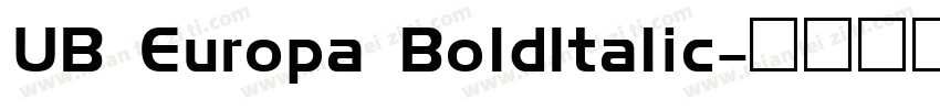 UB Europa BoldItalic字体转换